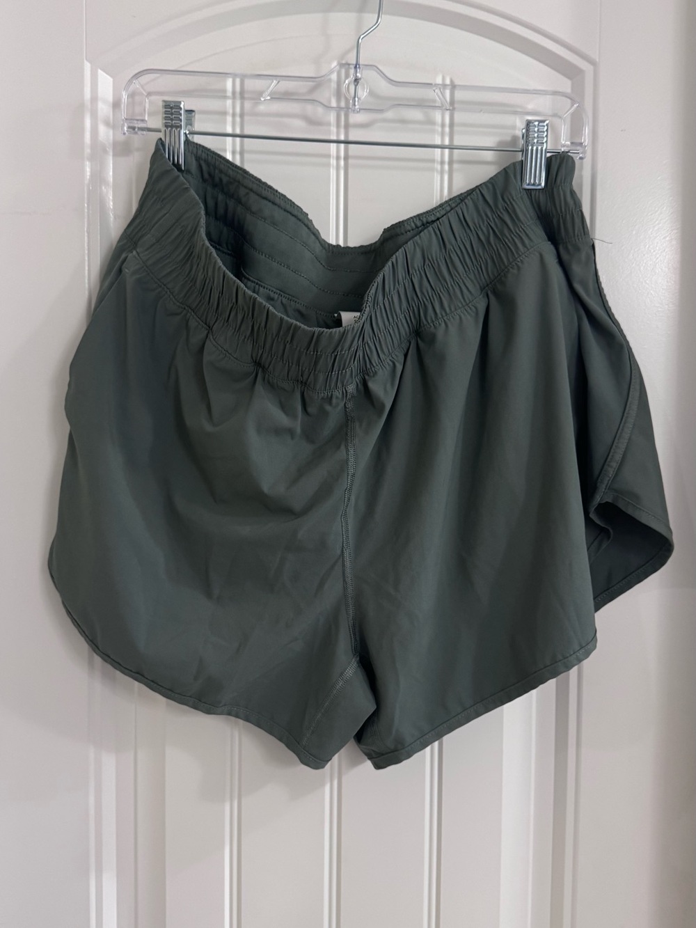 Women's Olive Green Active Shorts - Lightweight Running Shorts